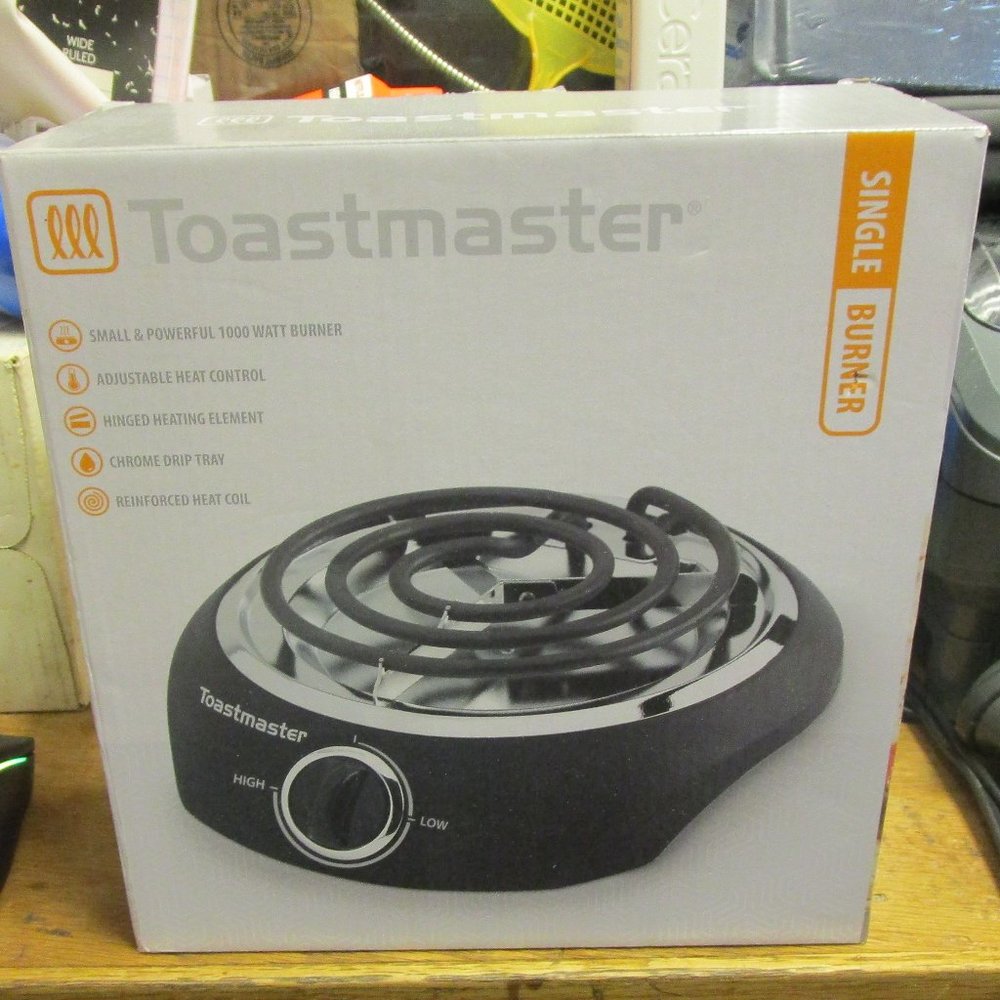 Toastmaster Single Burner Hot Plate 1000 Watt W/ Heat Control TM-10SB